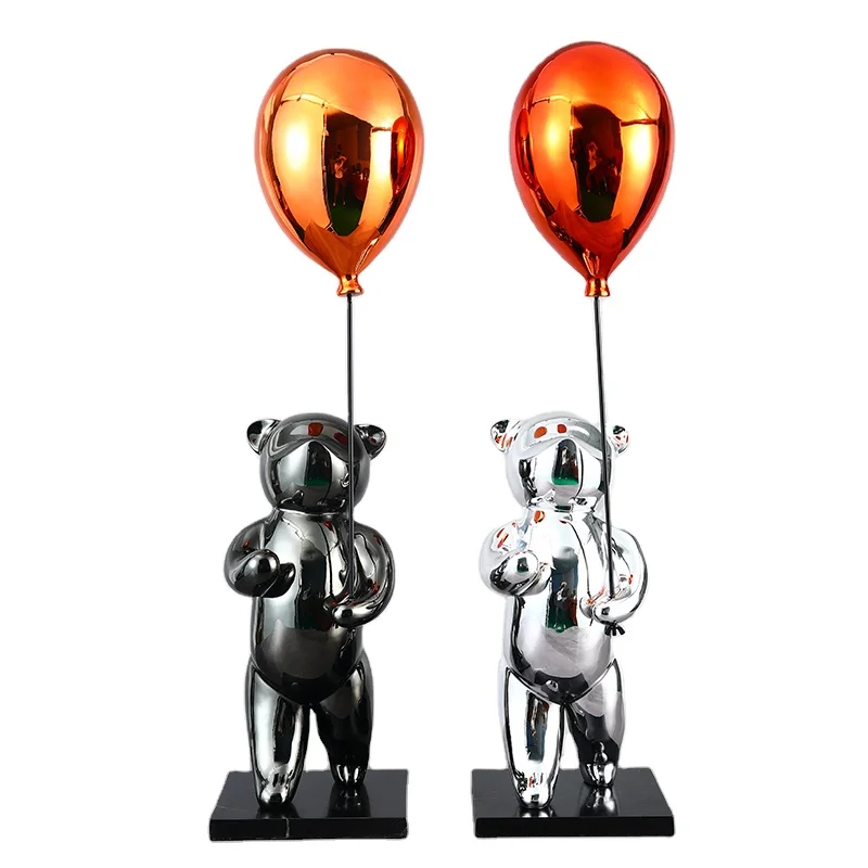 
Lovely Bear Decor With Balloon New-Design Decorations For Home Art Decorations For Gift 