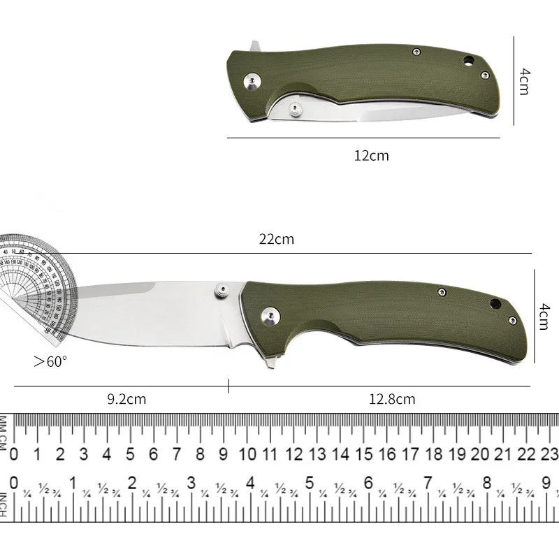 2024  Luxury Custom OEM New G10 Outdoor Folding Pocket Hunting Knife for Gifts
