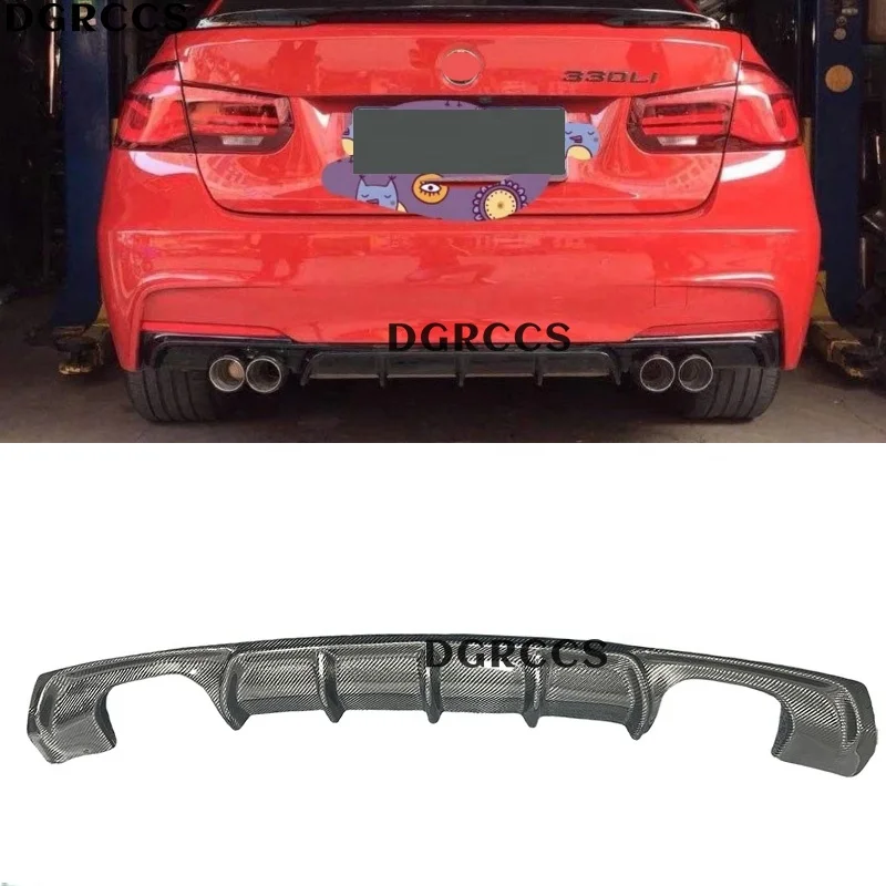 Для BMW 3 серии F30 F35 2012-2018 MP стиль карбоновое волокно задняя губа задний диффузор бампер