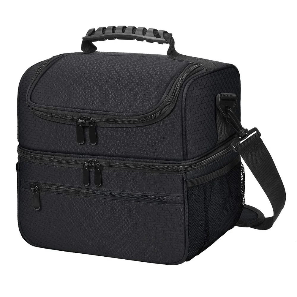 
Extra Large Lunch Bag - 13L/ 22 Can Insulated Adult Reusable Meal Prep Bento Box Cooler Tote with Dual Compartment 