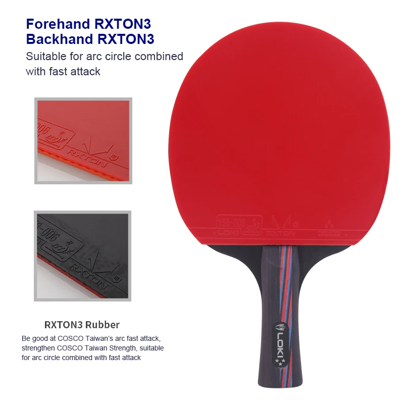 Спортивная ракетка для пинг-понга LOKI X3 из