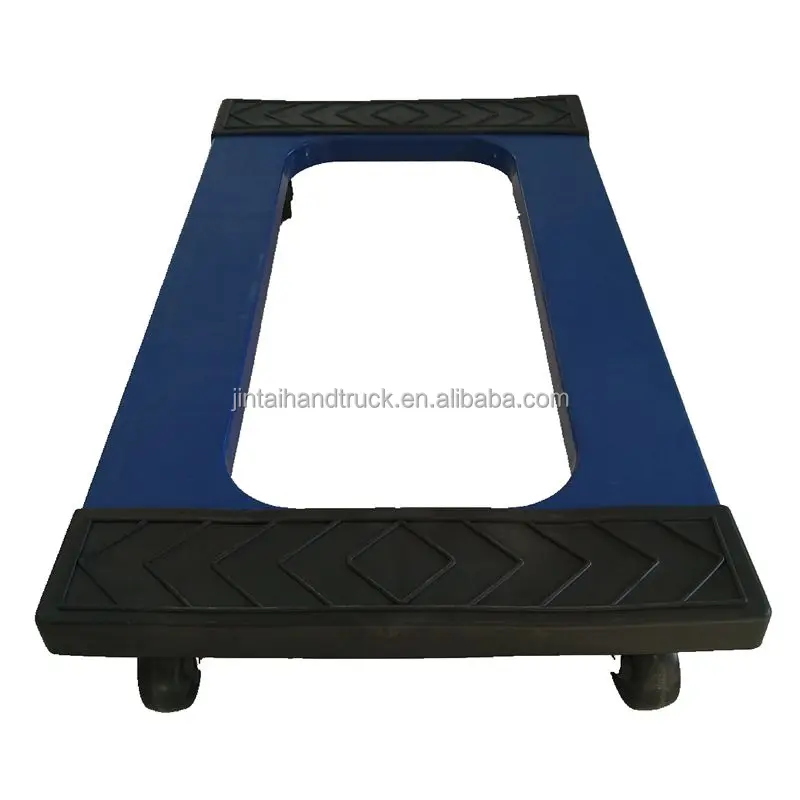 Australia market USA platform hand trolley plastic 4 wheels mover cart dolly