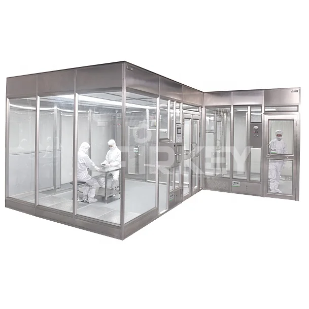 Good quality Modular Easy Assembled Cleanroom ISO5-8 class match with a set of pass box and double doors