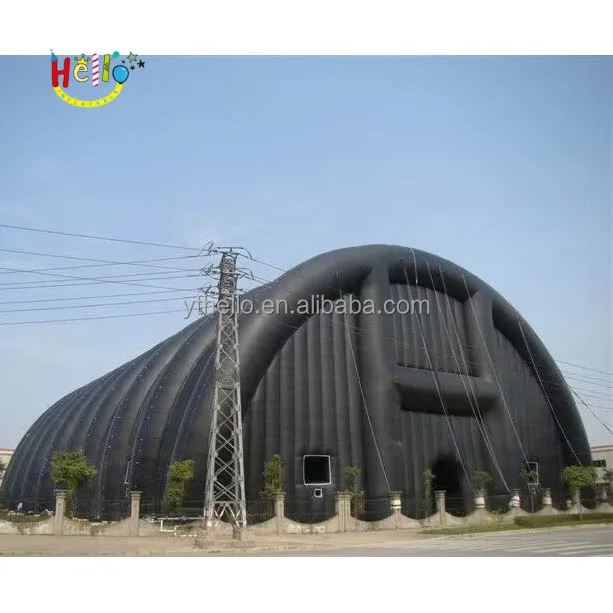 Giant Commercial Inflatable Storage Warehouse Building Tent Black huge inflatable aircraft hangar