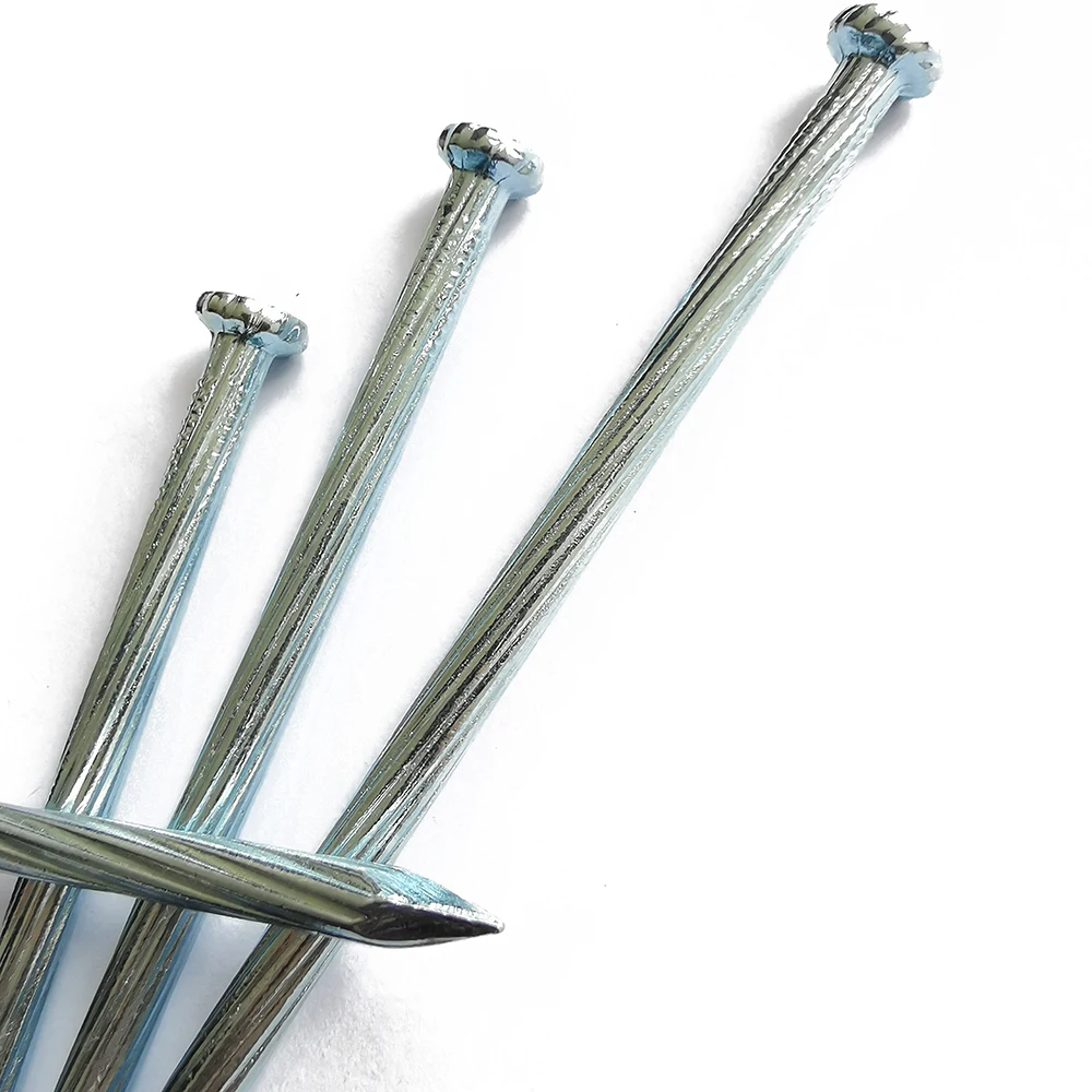 china nails factory wholesale concrete nail sizes top quality angular spiral stainless steel concrete nails