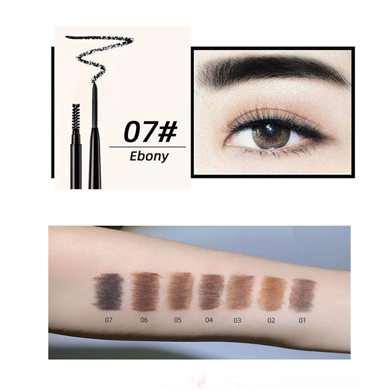 Double Eyebrow Pencil water proof  Waterproof And Sweatproof Not Bleaching Lasting Not Blooming Roaring Thrush Artifact 6 Color