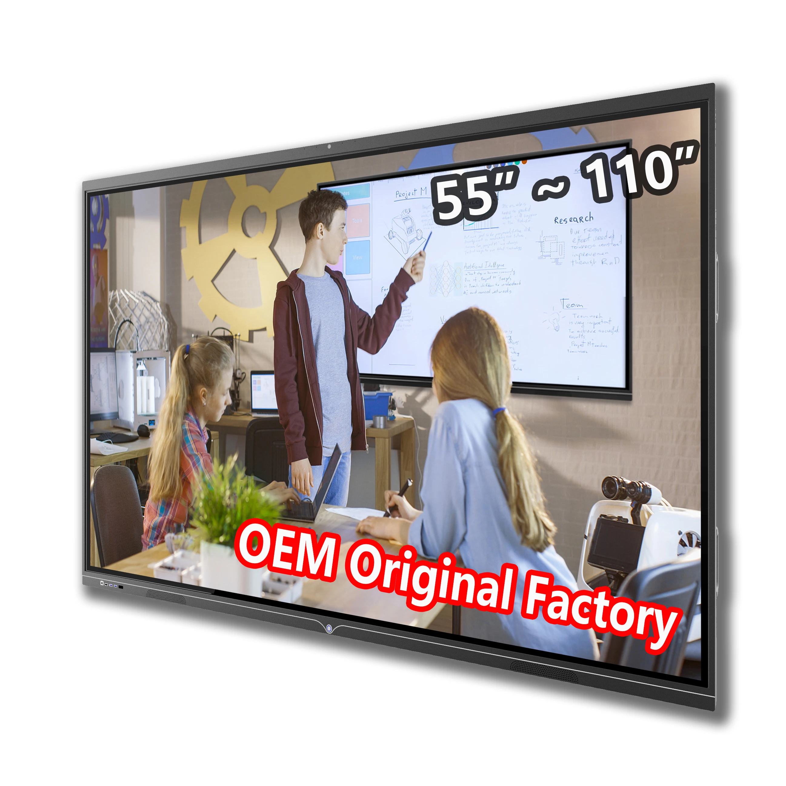 55/65/75/86/98/110 inch LCD Display Smart Board Digital Whiteboard Educational Equipment For Teaching Interactive White Board