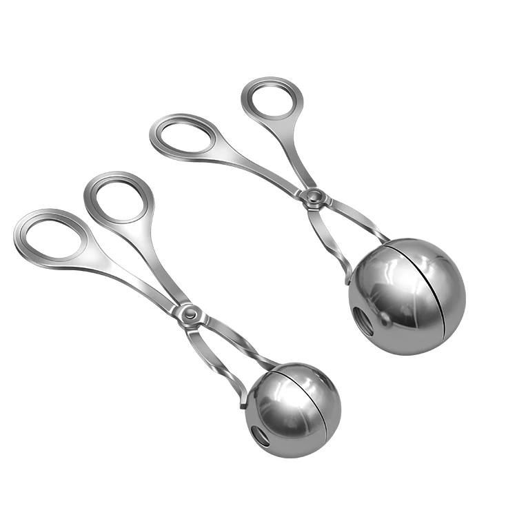 Stainless Steel Fish Ball Melon Baller Ice Cream Scoop Meat Baller Meatball Clip MeatBall Maker