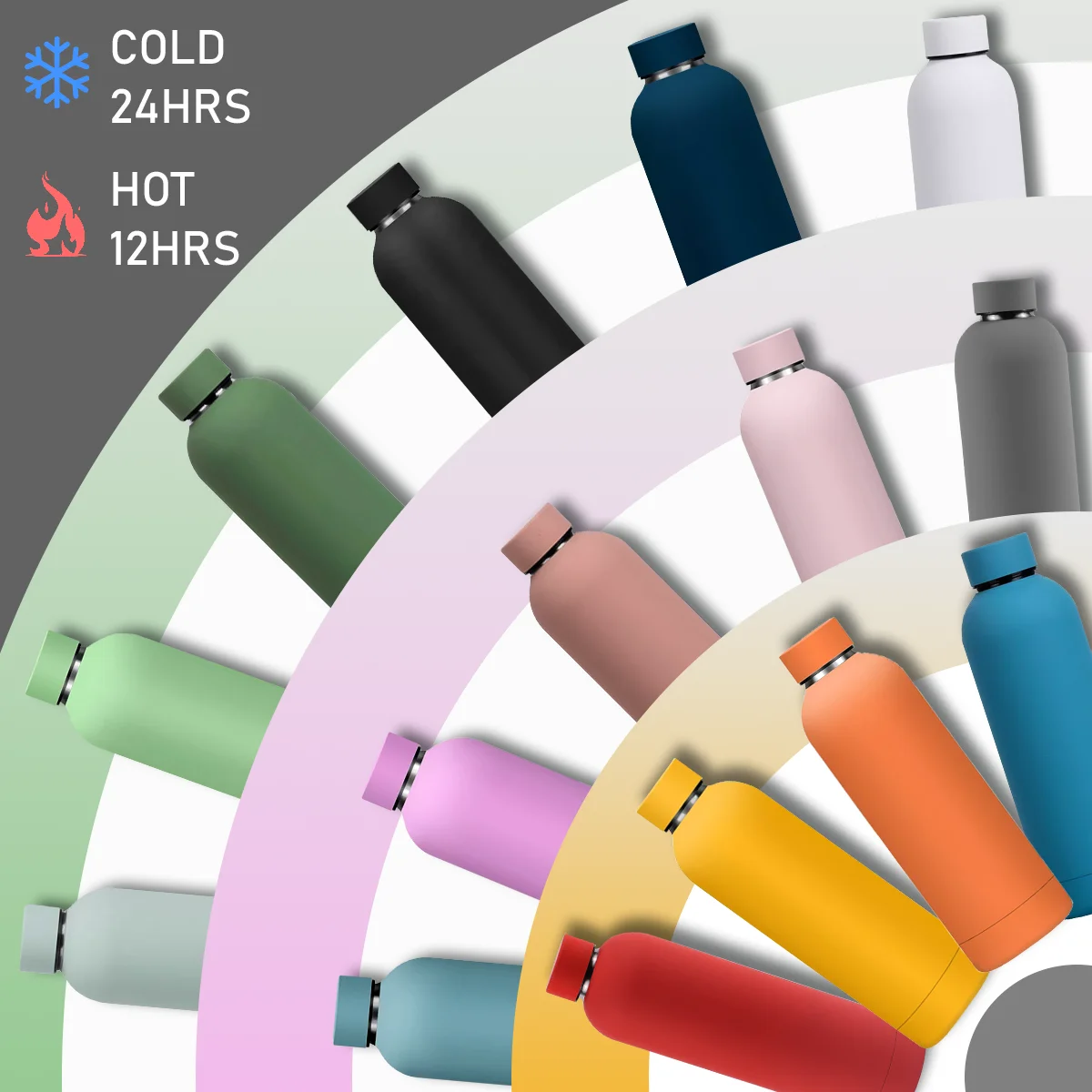 Insulated 350ml 500ml Water Bottle Double Wall Vacuum Insulated BPA Free Stainless Steel Gifts Water Bottles With Lid