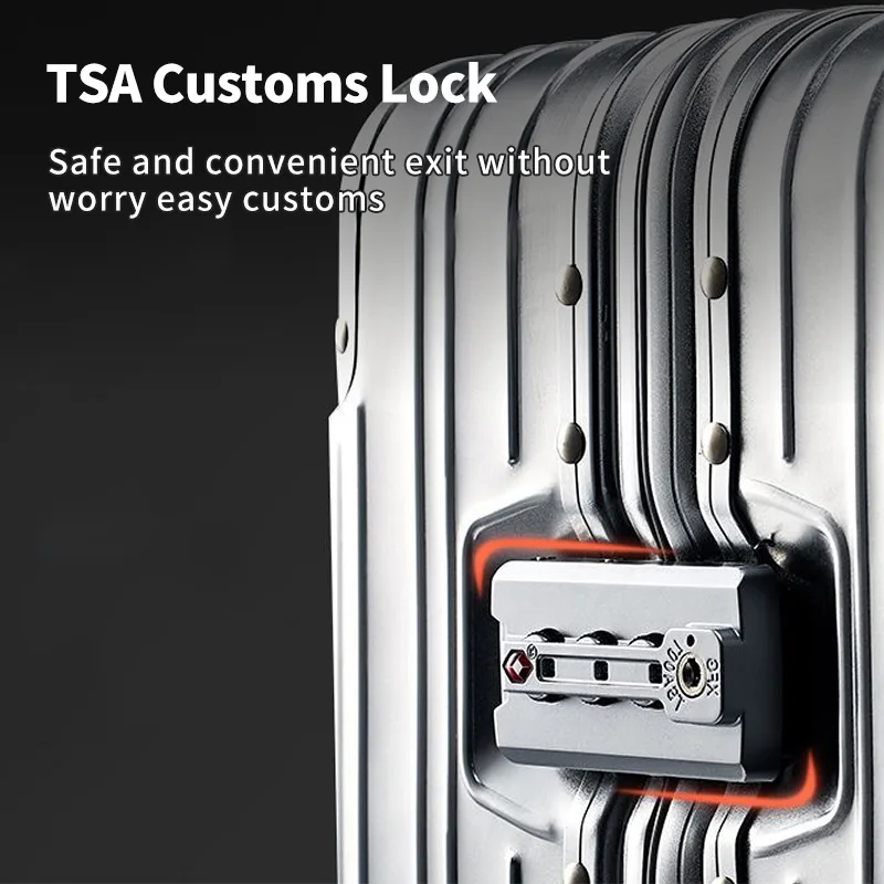 Custom Luxury Travel Trolley Suitcase Luggage New Magnesium Aluminum Alloy with Wheels Carry on & Suitcases Genre