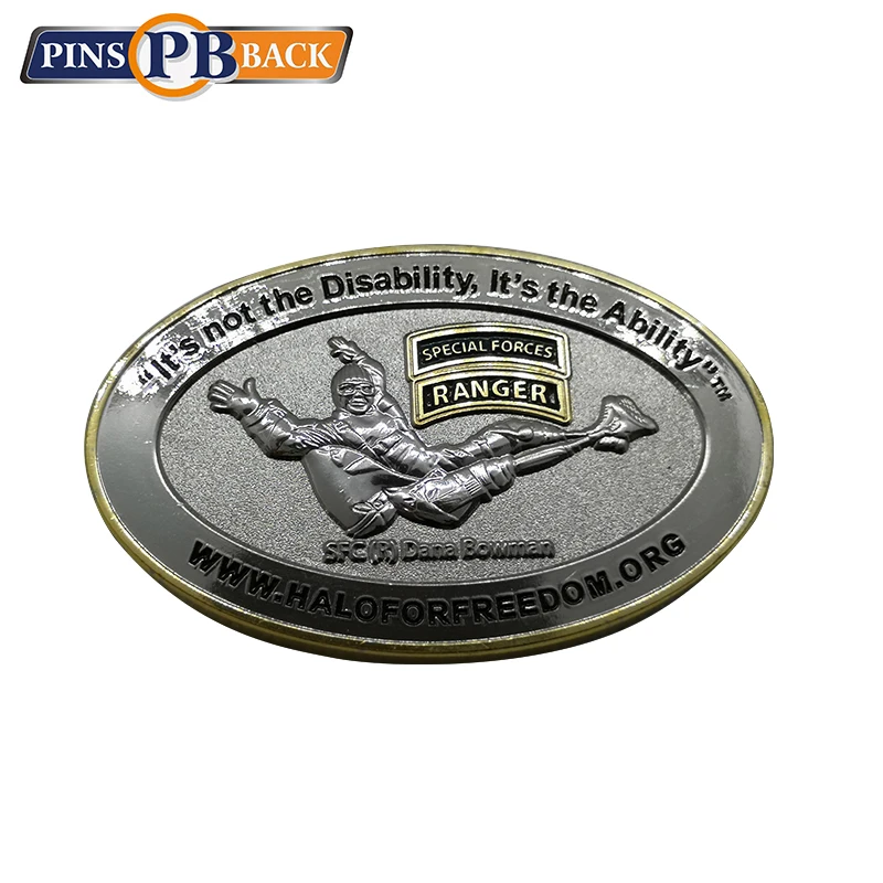 Dependable quality wholesale custom engraving metallic Iron Zinc Alloy  challenge coins