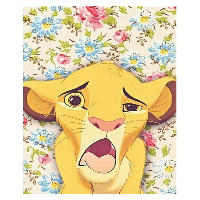 
Diamond Painting Lion Full Square/Round Drill Cross Stitch Mosaic Diamond Embroidery Animals Resin Drill Pictures Home Decoratio 