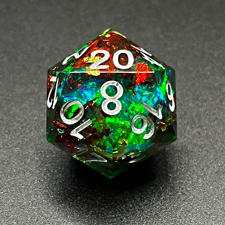 Factory Wholesale Christmas color Sharp edge dice set for dnd rpg table games
