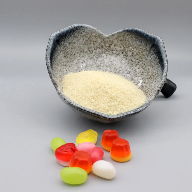 Wholesale Halal Edible Gelatin Powder From Bovine Skin for Gummies 120-220 Bloom