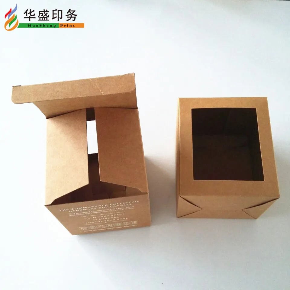 Recycled Luxury Black Candle Box and Jar Packaging Custom Logo Printing Kraft Brown Paper Box Cardboard with Inserts for Soap