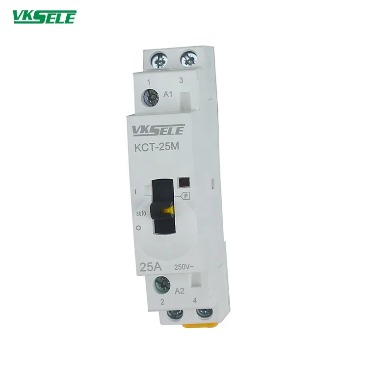  WEIKESEN KCT-25M 25A manual type Modular Household Contactor 12V 24V 48V 110V 220V Ac magnetic