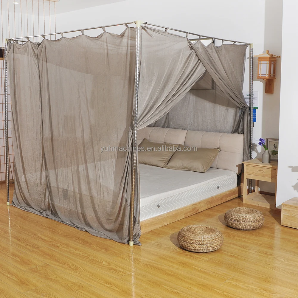 BLOCK EMF 100%Silver Fiber Square Mosquito Nets Quadrate Mesh Radiation Shielding Canopy