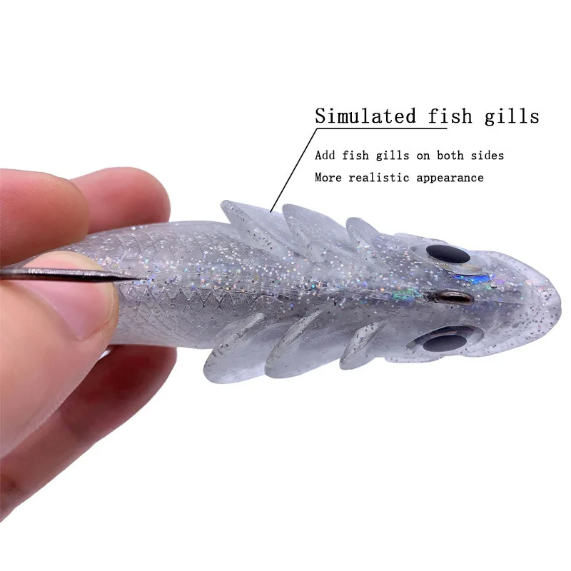 Artificial Soft Lure With Lead Inside Crank Hook Jigging Bass Pike Wobblers Jig Lure