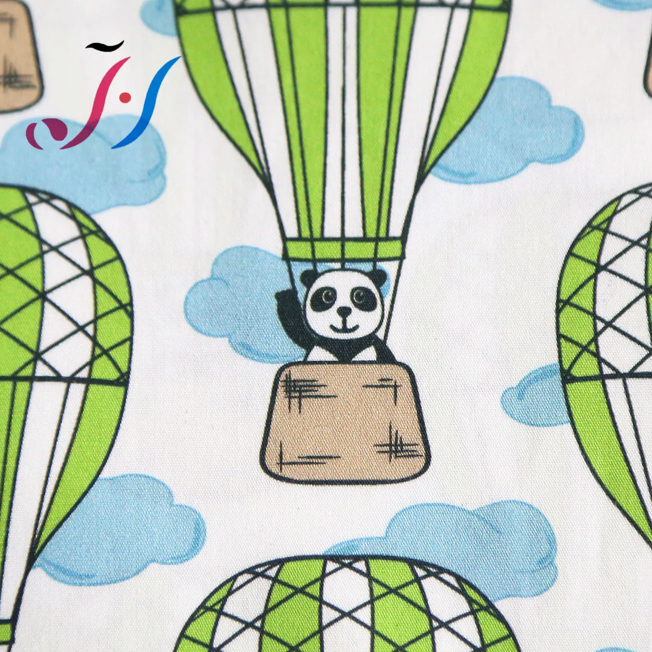 High Quality Custom Digital Printing Panda Design on Cotton Plain Poplin Fabric for Kids
