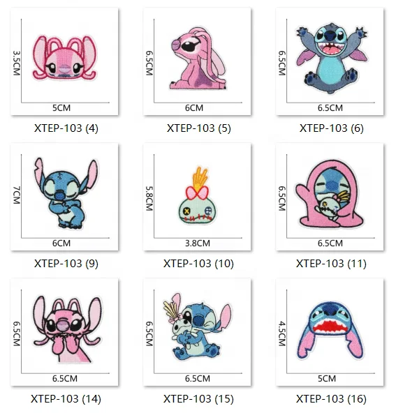 Factory Price Hot Sale Cute Cartoon Embroidery Clothes Patches Wholesale Child Cartoon Embroidered Patch for Shirt Hat Bag