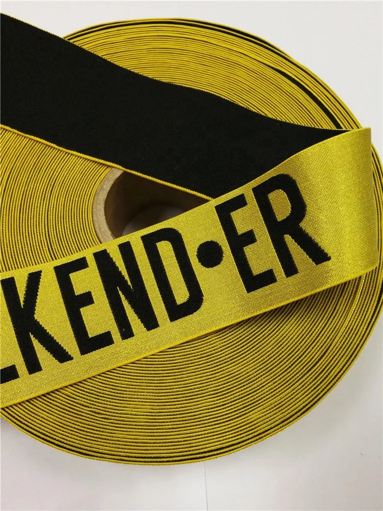 
Superior quality custom golden jacquard shiny sparkle bling underwear elastic band 