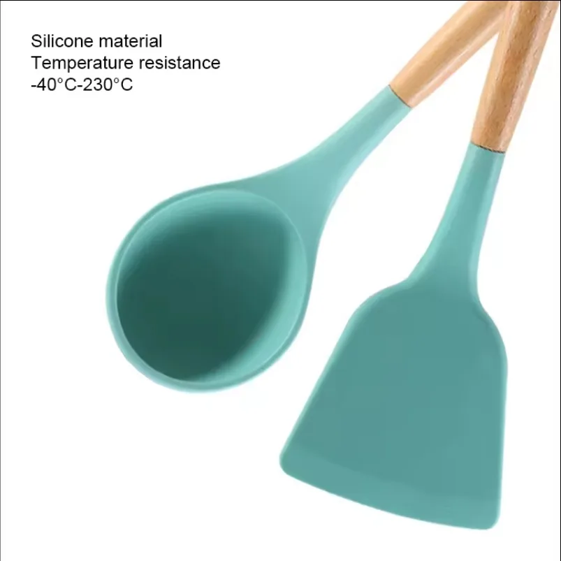 Hot Sale Silicone Kitchen Cookware Set Food Grade with Stand - Cookware Set