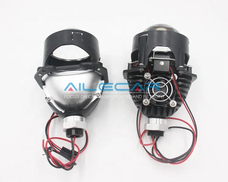 AILECAR 2.5inch 40W Hi Low Beam LED Projector Lens C25 RHD / LHD Car Bi LED Projector Headlight Retrofit Lens 4400LM 6000K