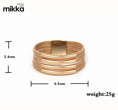 Best- Selling Wholesales Bohemian Ladies Real Leather Bracelet Magnetic Clasp Fine Jewelry Gift with Good Quality