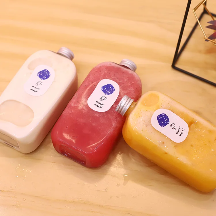New Arrivals Creative Printing On Plastic Bottles Disposable Flat Machi Pet Juice Milk Tea New Design Water Bottle Packagingpg
