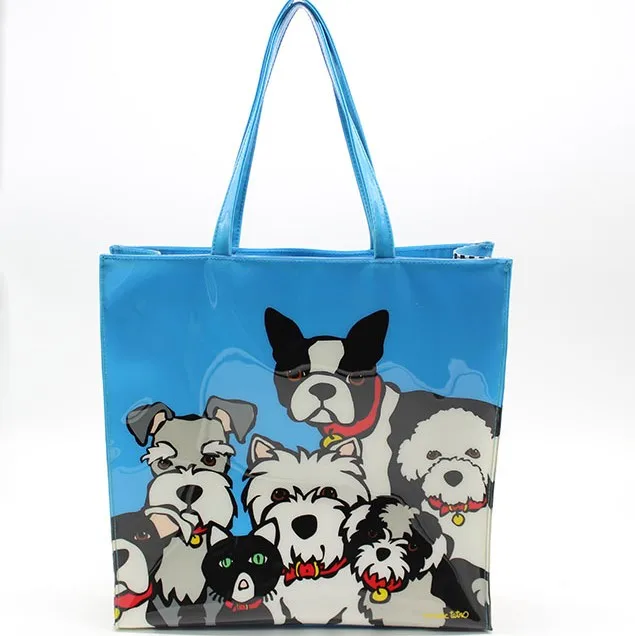 
China bags factory hot sell shopping bags custom anime logo handbags PVC tote bag waterproof 