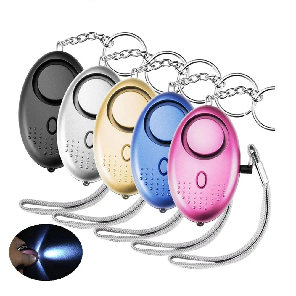 
Drop Shipping Mini Portable Oval Self Defense People Alarm Anti-Wolf Keychain 