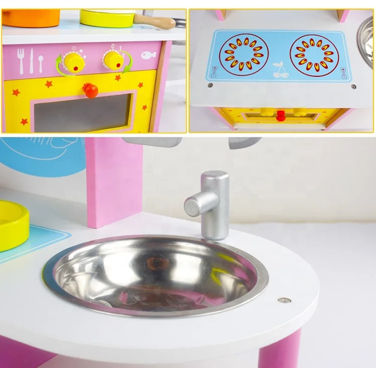 Wholesale Modern Comfort Mini Mother Garden Child Pretend Play Miniature Wooden Kitchen Toy Accessories Sets For Baby