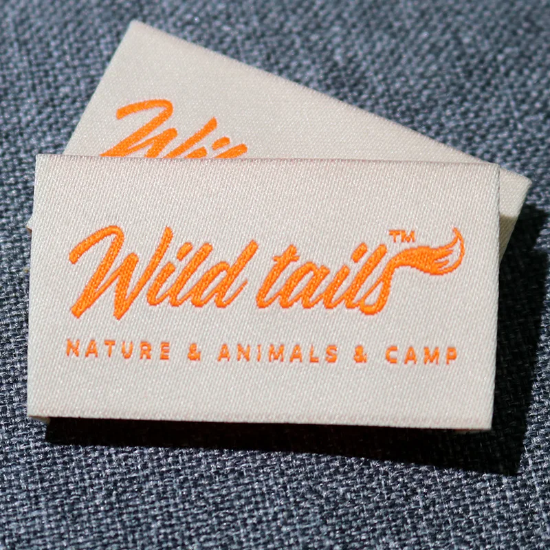 clothing accessories logo customized Low MOQ Woven mark creative high quality labels decorative fabric labels collar label