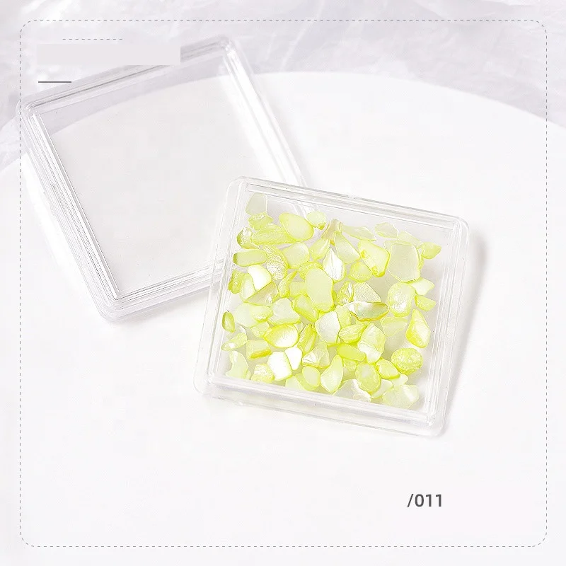 Paso Sico Summer Ice Cream Colors Irregular Shell Stone Natural Candy Colors Nail Art Decoration DIY