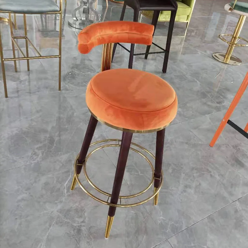 Custom White Luxury Modern Counter Height Barstool Wooden hotel Kitchen Island High Chair pub Bar Stools For Restaurants