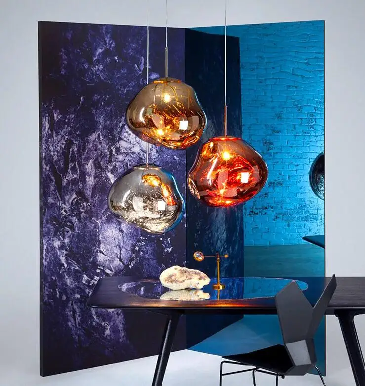 Interior Design Post Modern Lava Chandelier Creative Simple Restaurant Cafe Bar Living Room Lamp Lrregular Glass Chandelier