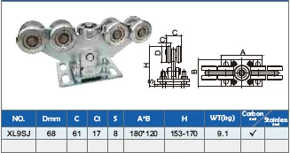 motor automatic black steel wheels for sliding swing garden gate hardware cantilever wheel carriage