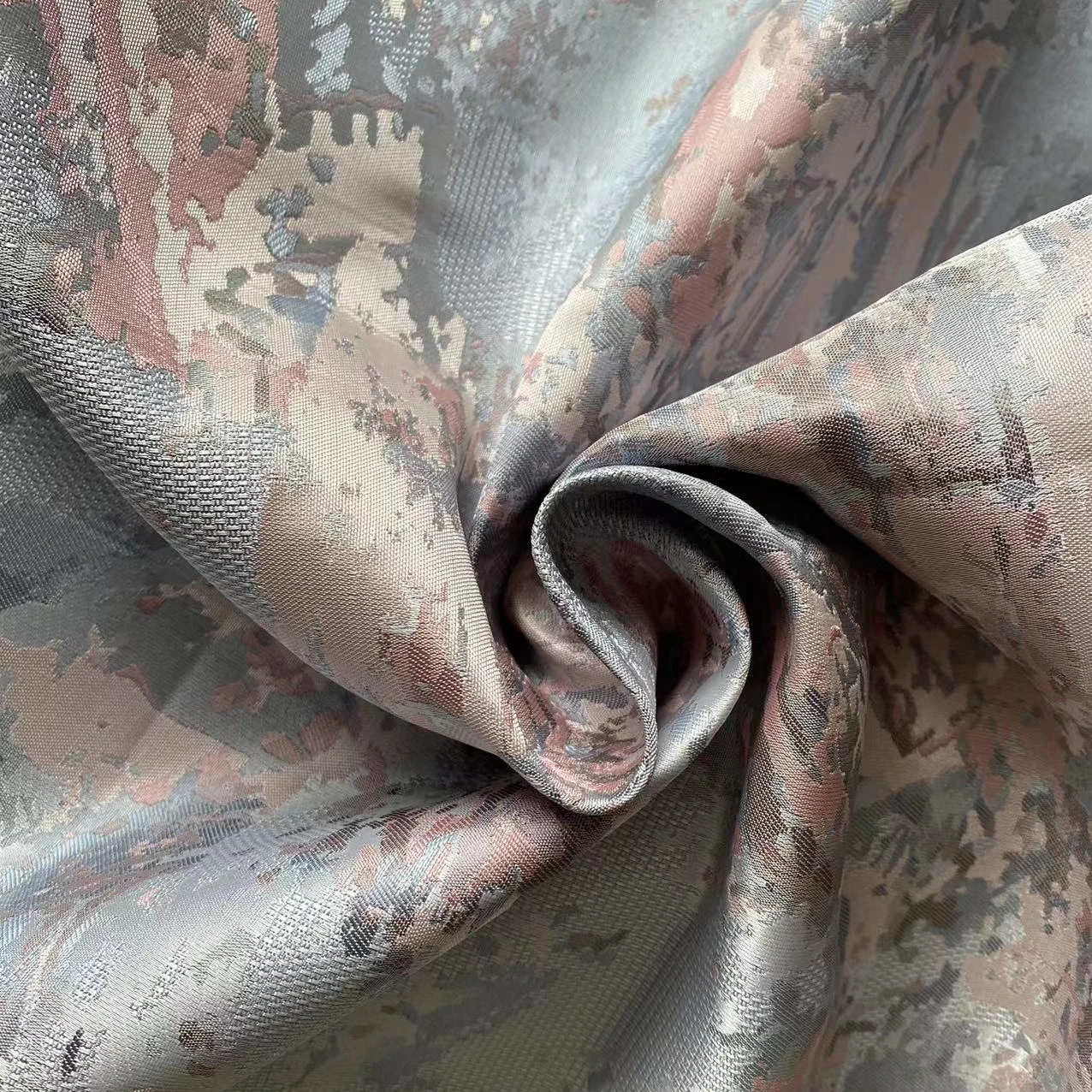 Abstract painting style brocade jacquard fabric for garment factory directly sales