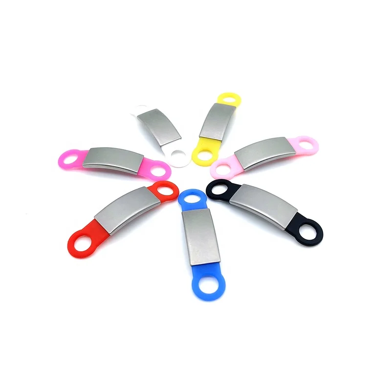 Free sample Stainless steel name plate silicone dog tag pet dog id tag for pet collar