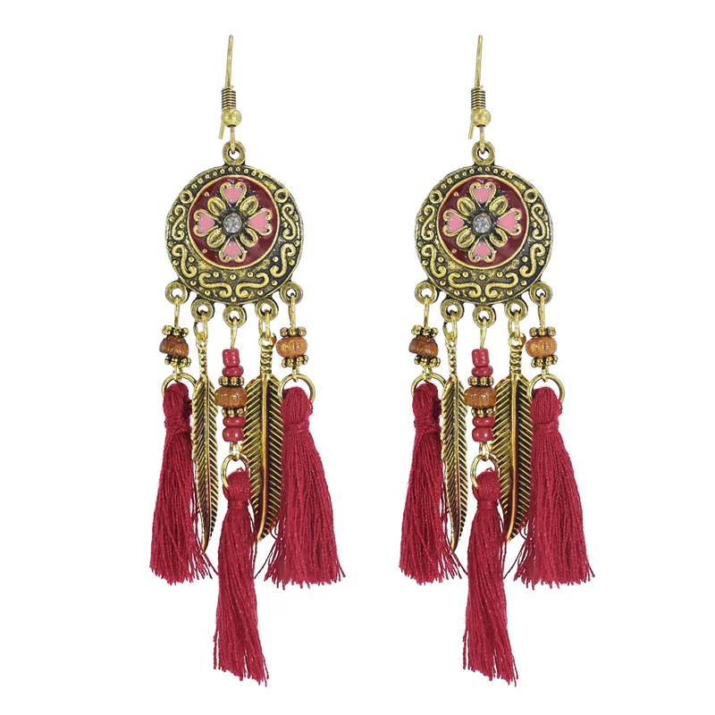 2024 Tibet Nepal Bohemia Minority ethnic group metal Drop Earrings Jewelry For Women