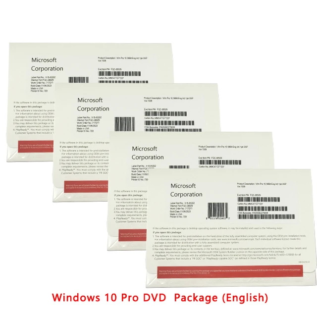
Windows 10 Pro OEM DVD Full Package English Language DHL Free Shipping Win 10 Pro English Package Sold Hot 