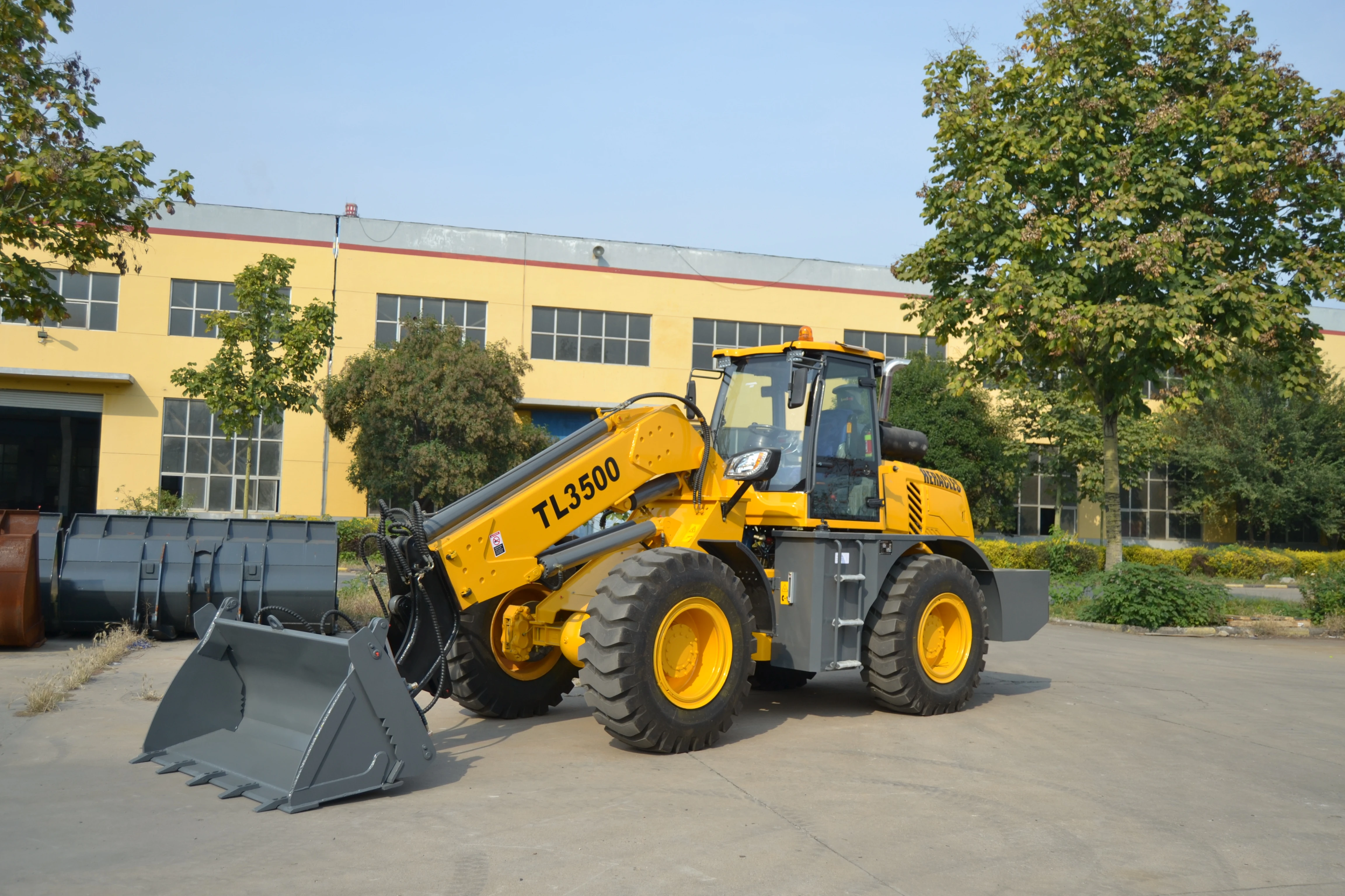 Factory HUAYA new TL2500 TL3000 3 3.5 4 4.5 5 ton mini telescopic wheel loader front end with cheap price