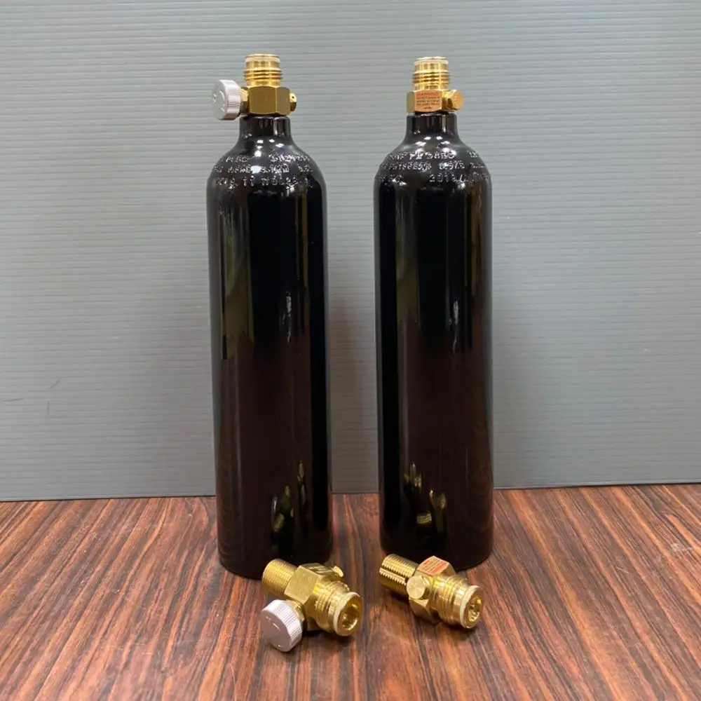 12 унций Прямая продажа с завода 0,5л алюминиевый цилиндр CO2 Пейнтбольный бак с клапаном ВКЛ/ВЫКЛ