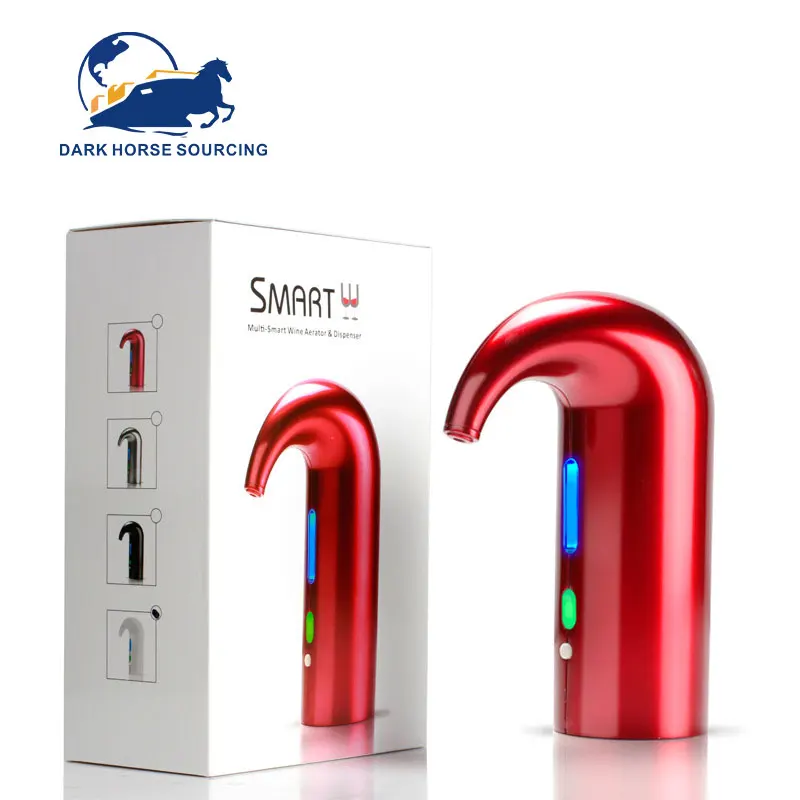 Portable USB Rechargeable Battery digital display One-Touch Automatic Electric Wine Aerator Pourer Pump