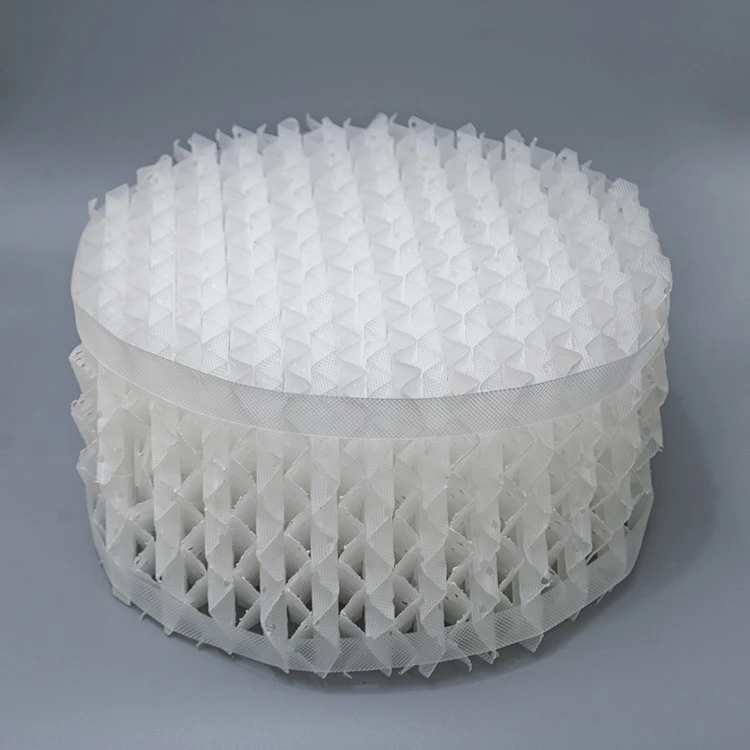 Heat Resistance PP 125Y Plastic Corrugated Plate Structured Packing For Distillation Tower