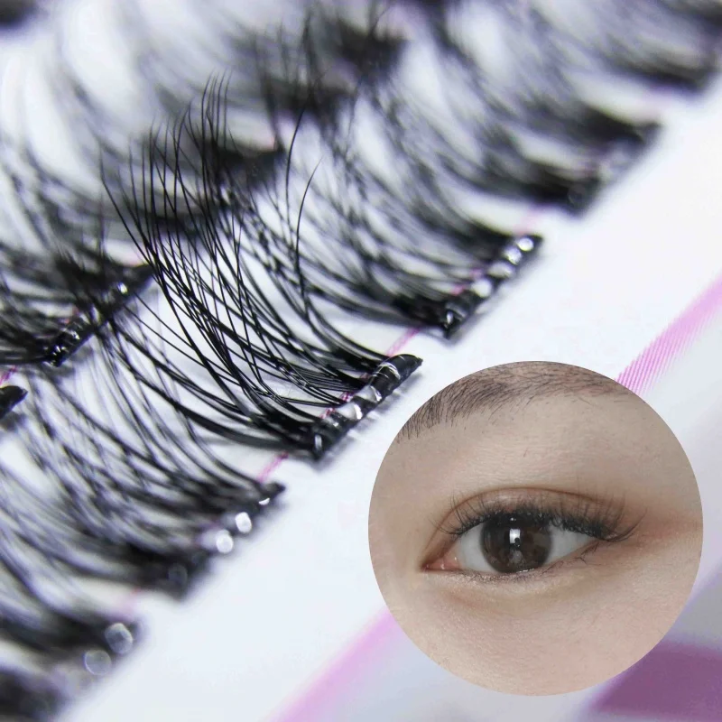 Glue-Based Diy Pre Cut Segment Pre Mapped Best Quality Lashes No Glue Lash Extensions Faux Mink Pre Glued Clusters