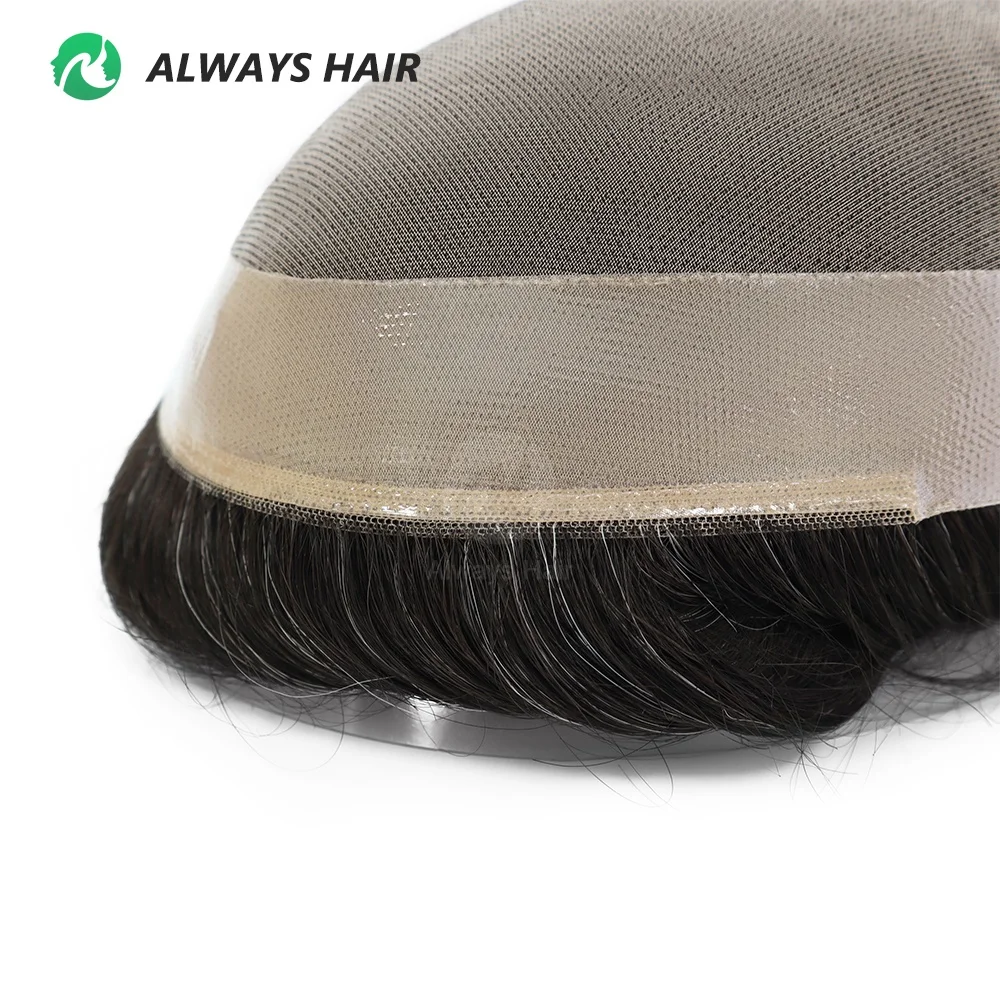 Fine Mono - New Arrivals Large Stock Fine Mono Indian Human Hair Patch System Wholesale for Men 6x9 7x9 7x10 8x10 8x11 9x11