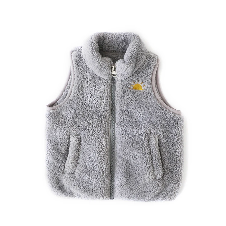 
New style baby vest Plush warm jacket for boys and girls in autumn and winter 