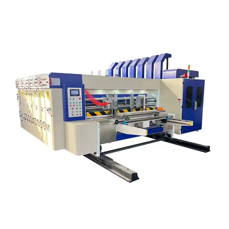 high speed printer slotter die cutter machine for making corrugated cardboard paper box machine