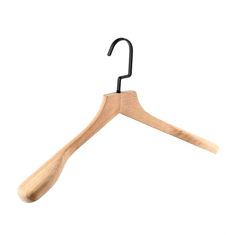 Wholesale Custom Natural Wooden Clothes Hanger For Coat